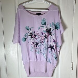 Le Chateau Lavender Floral Blouse